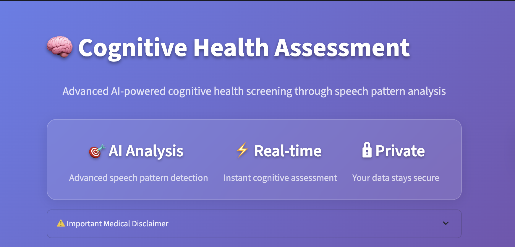 Early Alzheimers Detection App